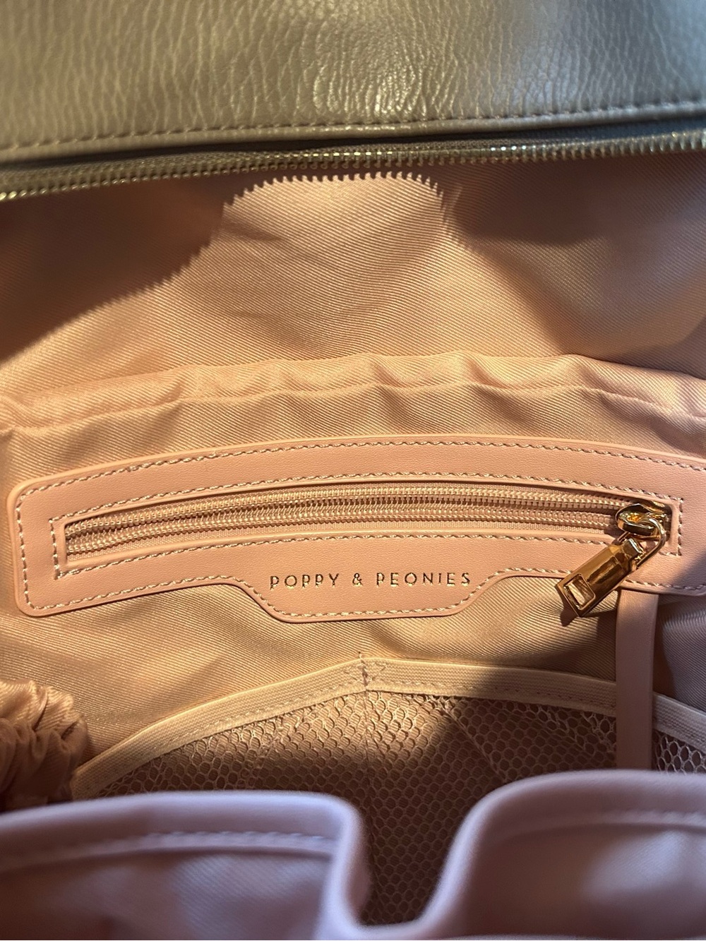 Poppy & Peonies Dark Gray Convertible Women’s Backpack - Picture 9 of 10
